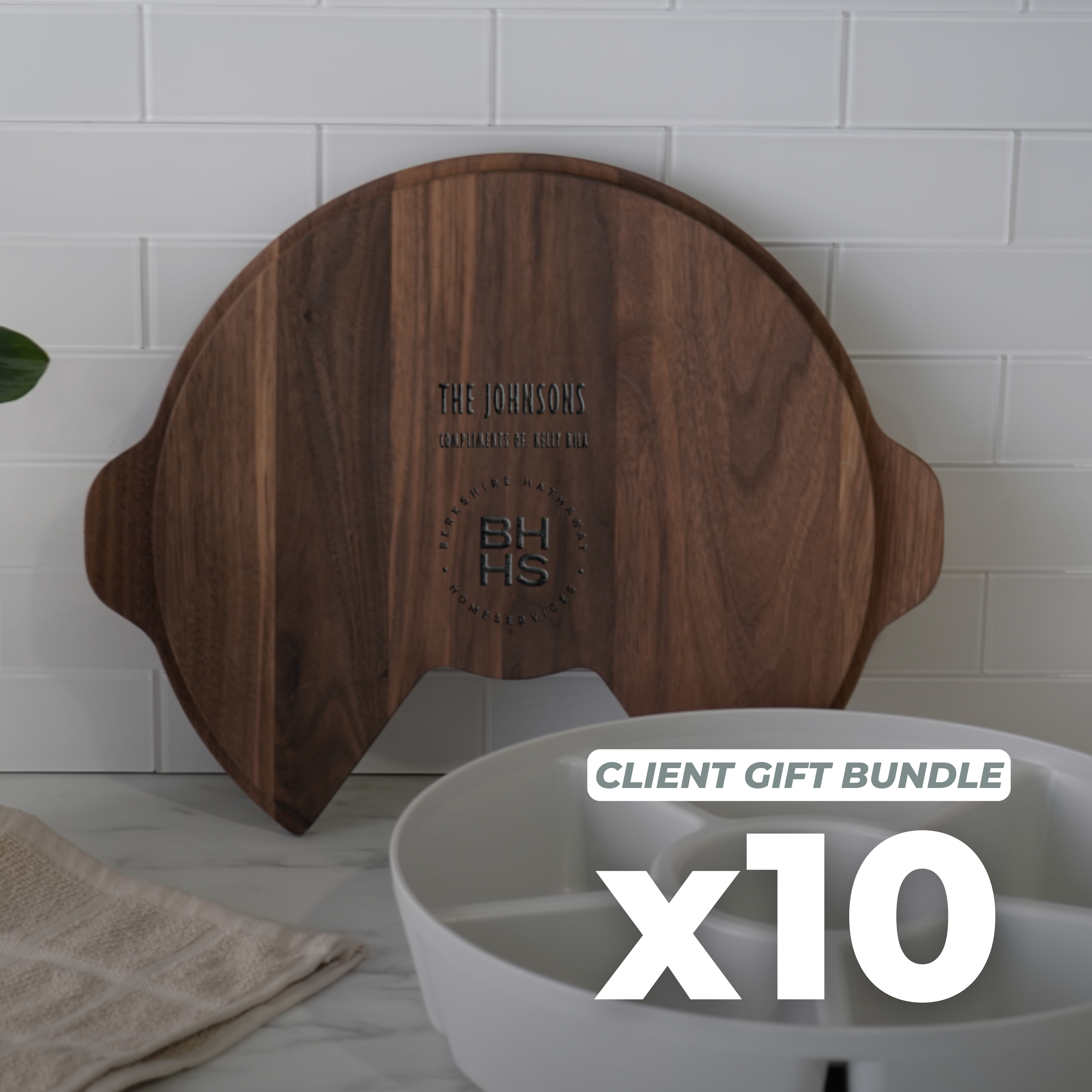 SwivelServe Walnut Set Client Gift Bundles (Pre-Pay - Buy Now. Send Later.)