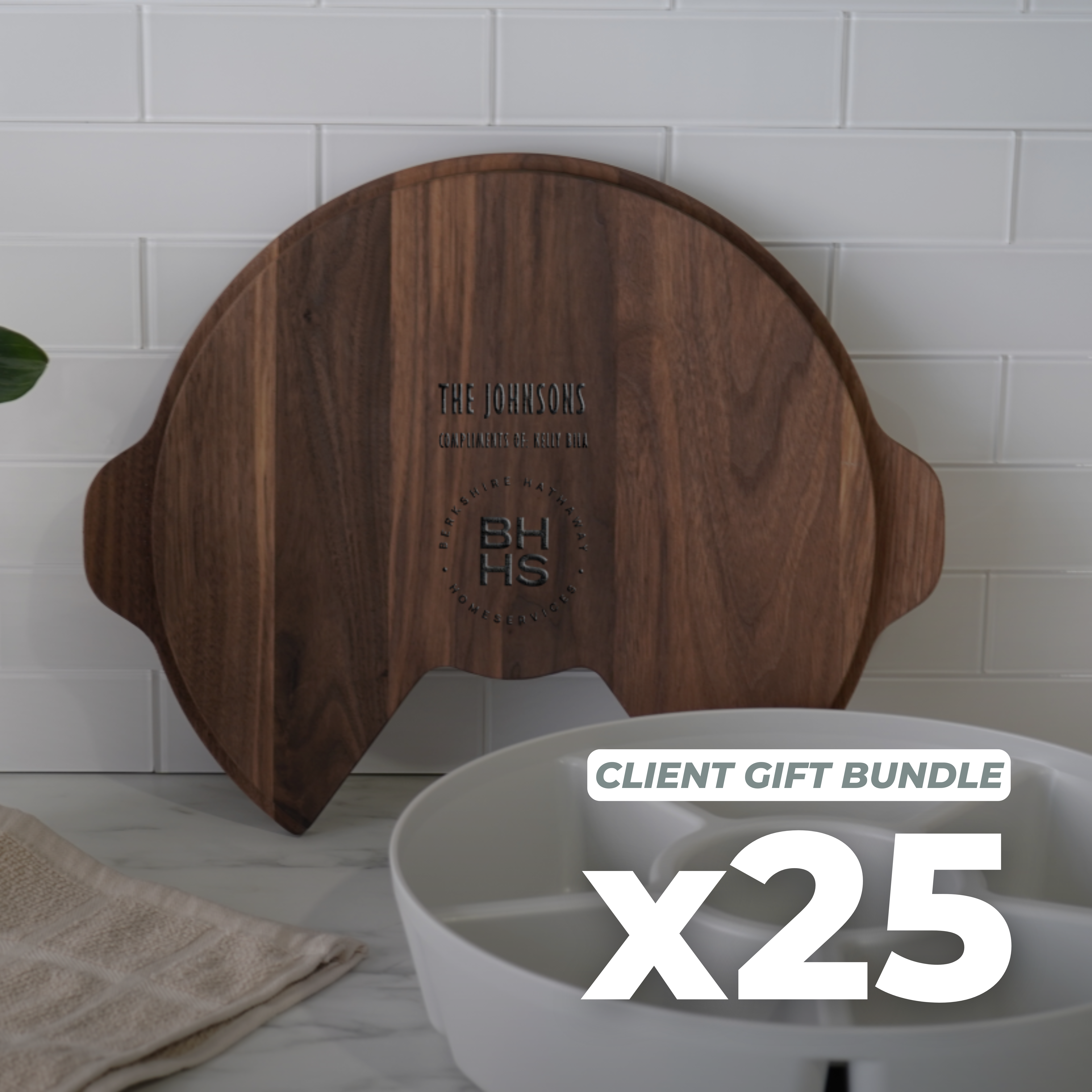 SwivelServe Walnut Set Client Gift Bundles (Pre-Pay - Buy Now. Send Later.)