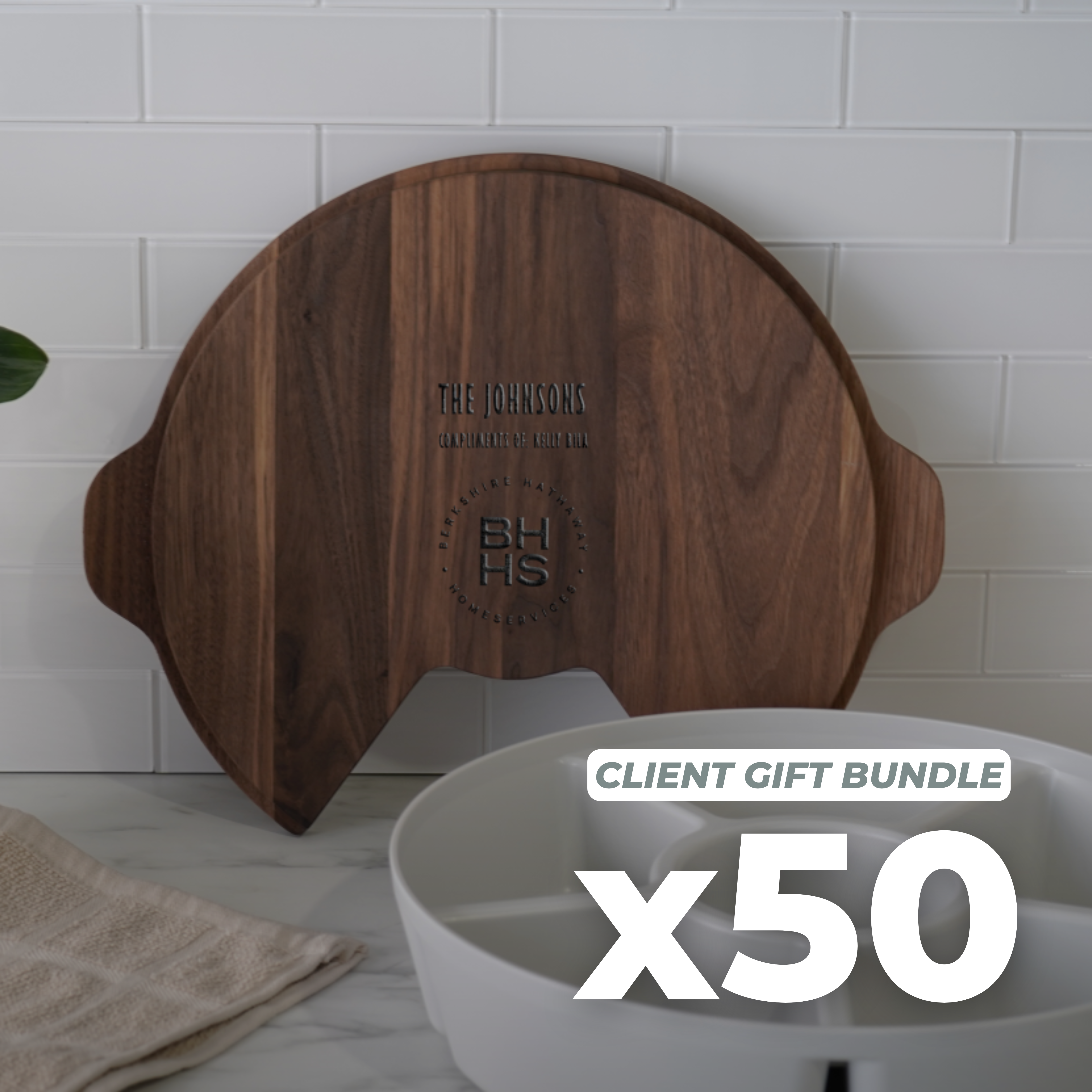 SwivelServe Walnut Set Client Gift Bundles (Pre-Pay - Buy Now. Send Later.)