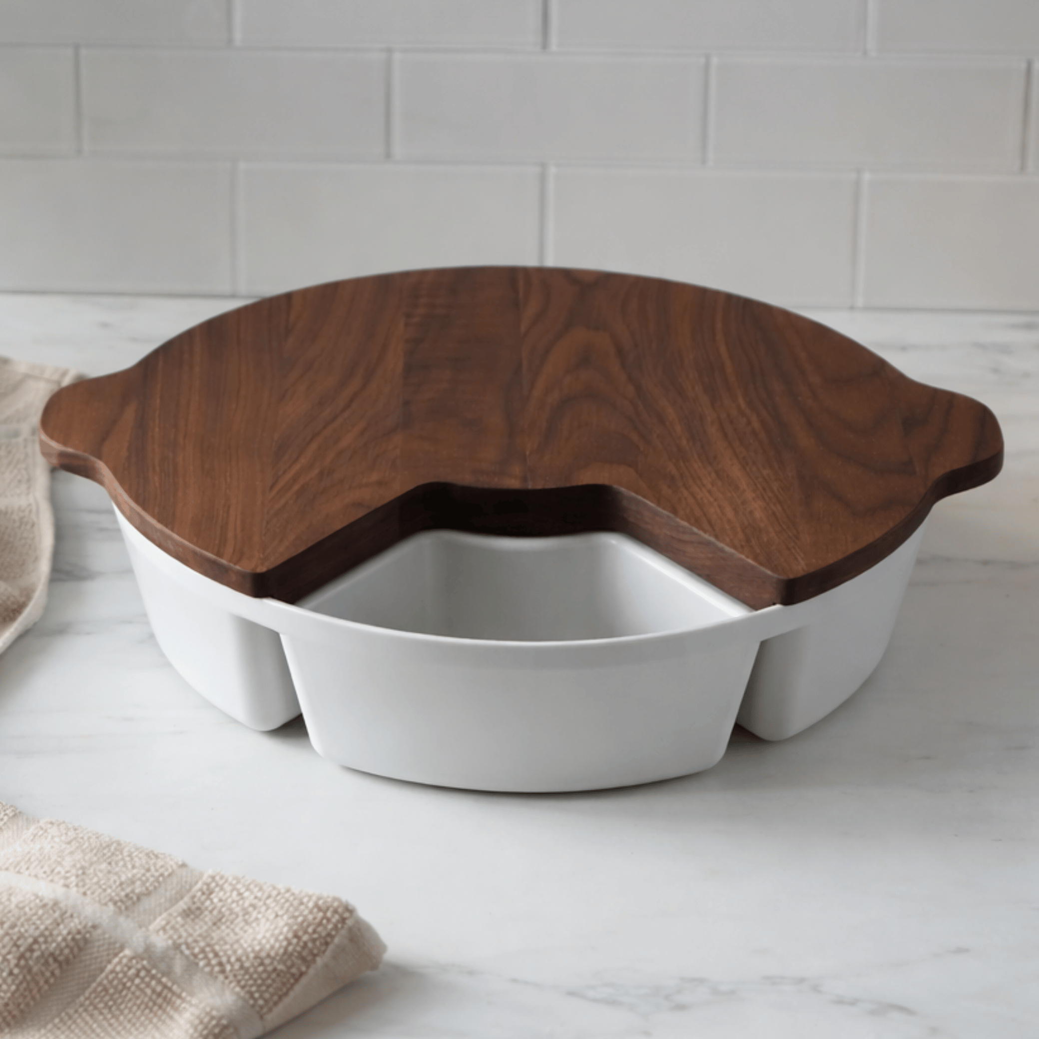 SwivelServe Signature Walnut System (3-Piece Set)
