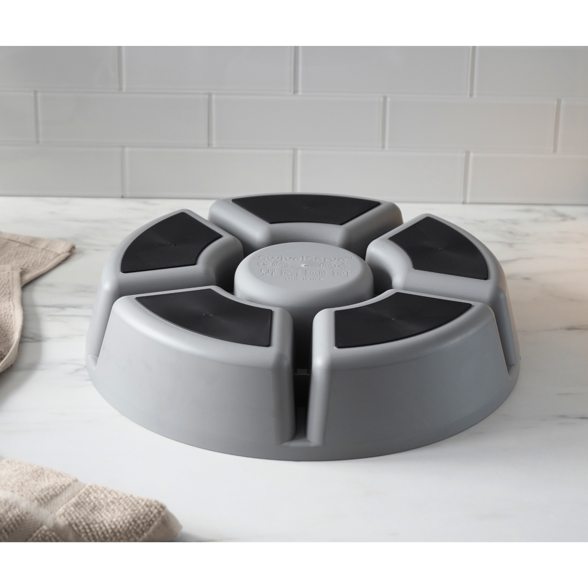 Gray Serving Tray - SwivelServe