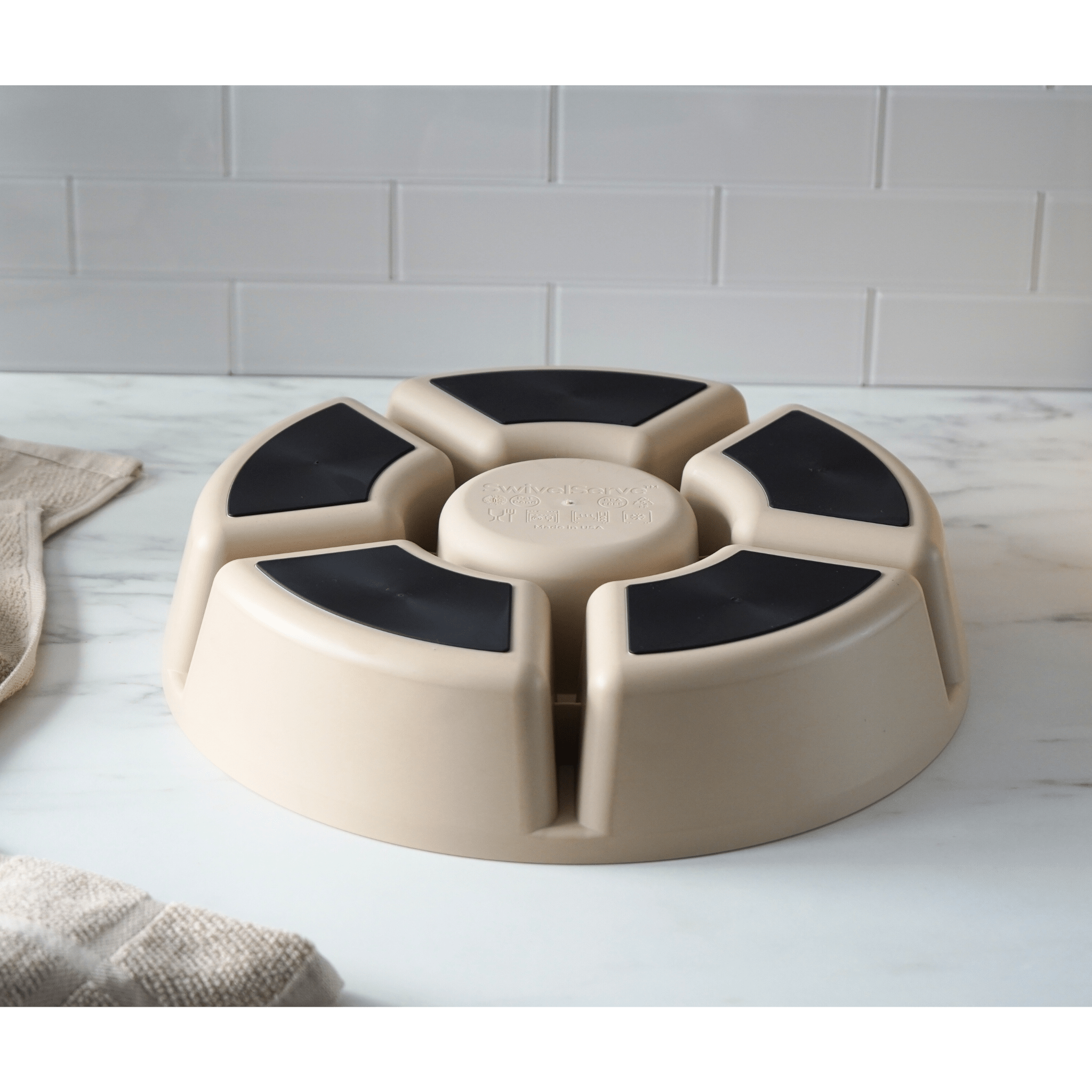 Tan Serving Tray - SwivelServe