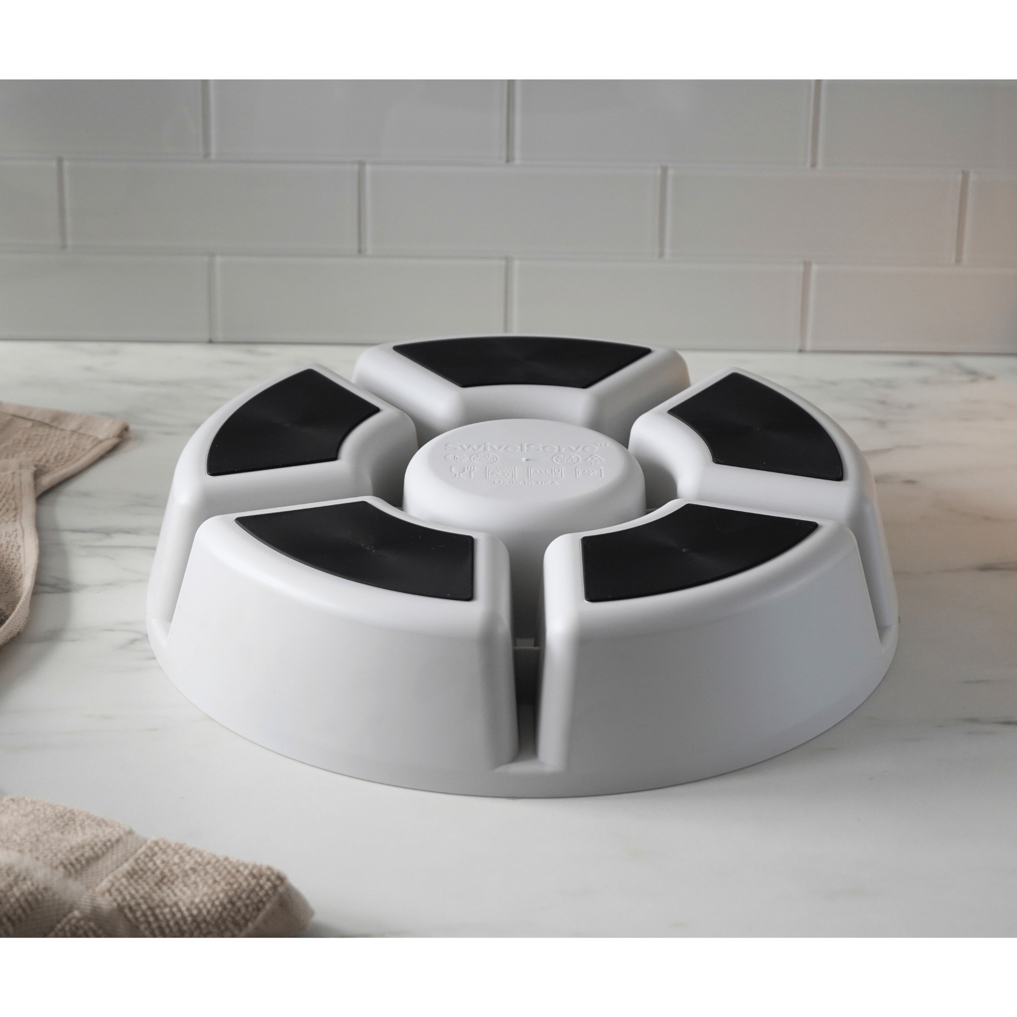 White Serving Tray - SwivelServe